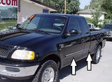 1997-1998 Ford Pickup Truck Chrome/Black Side Body Trim Molding 2.5" Wide - Automotive Authority