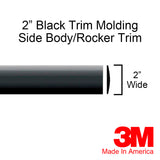 2" Black Side Body Trim Molding Fits Chevy GMC Tahoe Suburban Silverado Trucks - Automotive Authority