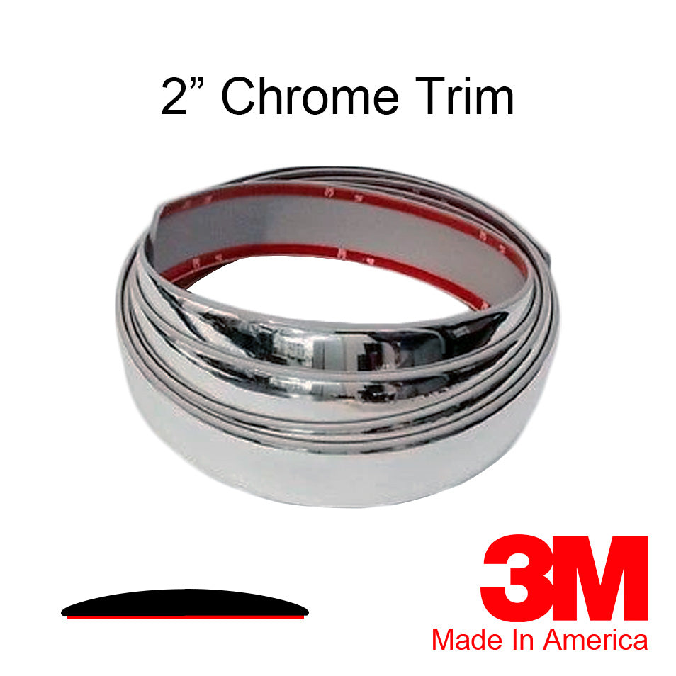 2'' Chrome Trim Molding 2 inch Automotive Authority