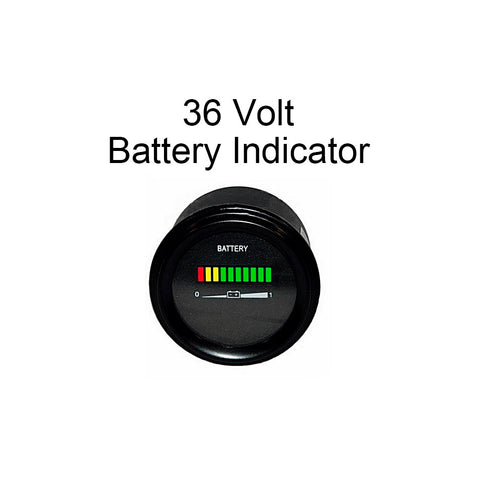 36 Volt EZGO Club Car Yamaha Golf Cart Battery Indicator Meter Gauge 2" Round - Automotive Authority