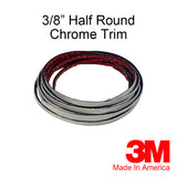 3/8'' Chrome Half Round Trim Molding - Automotive Authority