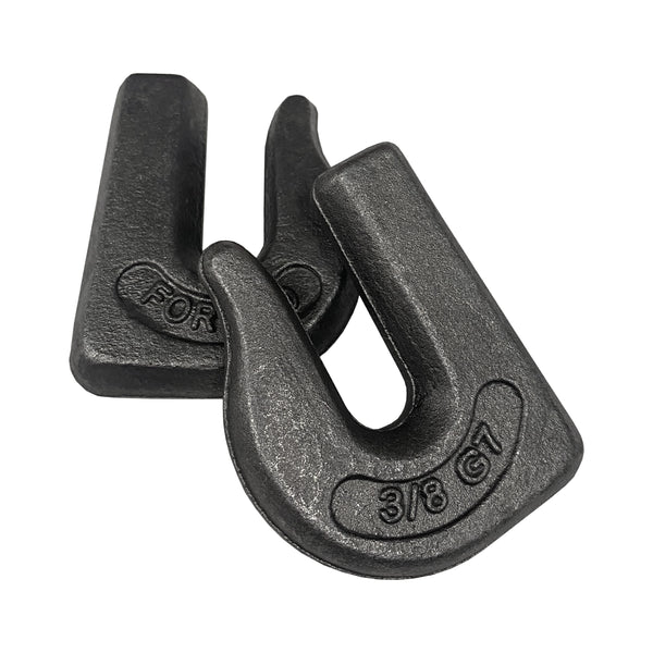 2 Pack 3/8" X 25' Grade 70 Transport Chain Made In USA With G70 Grab Hooks Tow Transport Chain 6 600 Lbs Wll - Foto 5