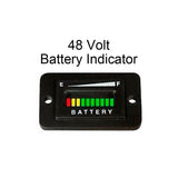 48 Volt EZGO Club Car Yamaha Golf Cart Battery Indicator Meter Gauge Rectangle - Automotive Authority