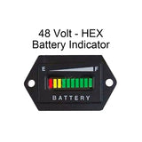 48 Volt Golf Cart Club Car EZGO Yamaha Battery Status Meter Indicator 48V - HEX - Automotive Authority