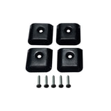 Black RV Camper Trailer Aluminum Extrusion Flat End Cap for Vinyl Trim Molding 7/8" with Screws