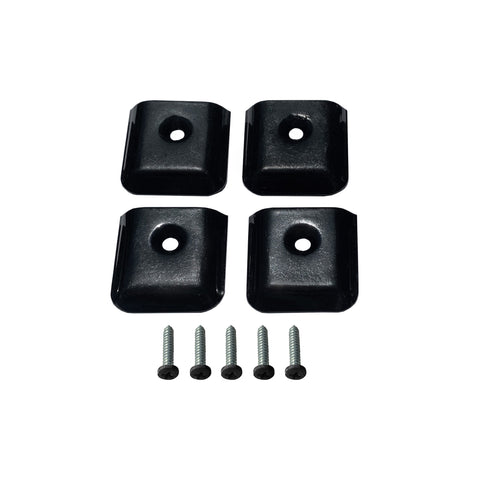 Black RV Camper Trailer Aluminum Extrusion Flat End Cap for Vinyl Trim Molding 7/8" with Screws