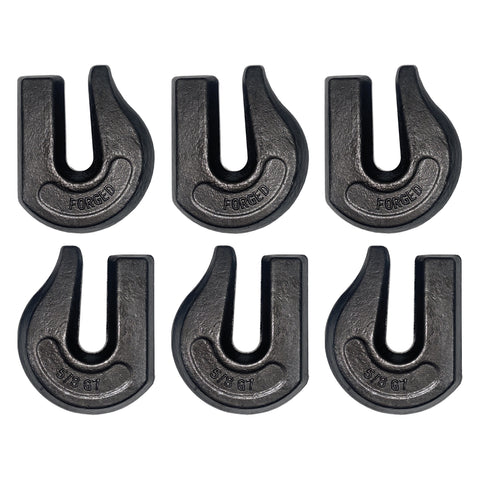 8-Pack Weld-On Grab Hooks – 3/8" Alloy Steel, 6600 Lbs Capacity – For Tractor, Trailer, Rigging