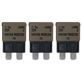 Auto Reset ATC/ATO Circuit Breaker Fuse 5A-30A for Automotive Marine RV Car Truck Audio Battery Protection  Automatic Reset | Low Profile