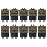 Manual Reset ATC/ATO Circuit Breaker Fuse 5A-30A for Automotive Marine Boat Car Truck RV Audio Battery Protection | Low Profile