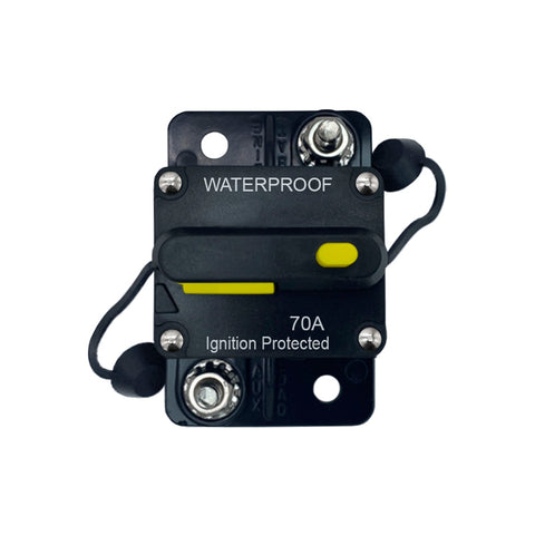 130 Amp DC Circuit Breaker - In-Line Audio/Stereo Fuse For Car, RV, Boat 12V/24V/32V Systems With Reset Switch