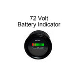 72 Volt / 72V Polaris GEM Electric Vehicle Battery Meter Gauge Indicator - Round - Automotive Authority