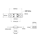 MIDI / AMI 30-200A, 32V Fuse for Automotive Marine Audio Video System Electronics Fuse Bolt On 2 Pack