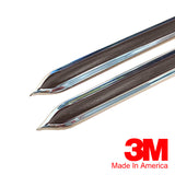 Vintage Style 5/8" Brown & Chrome Side Body Trim Molding - Formed Pointed Ends - Automotive Authority