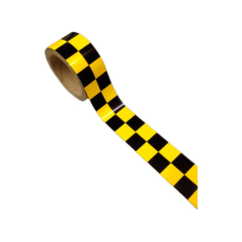 Black/Yellow Checkered Decal Tape - Customize Your Ride - Automotive Authority