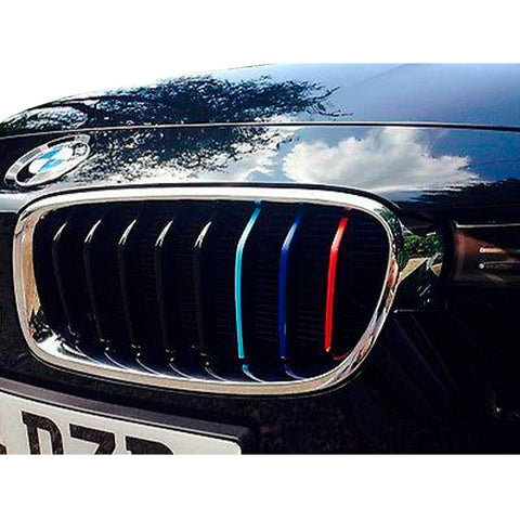 BMW M Colored Kidney Grille Stripe Decal Sticker Set - Automotive Authority