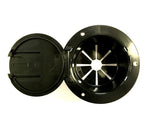 Black Electric Power Cord Medium Round Cable Hatch 3.5" Cutout RV Trailer - Automotive Authority