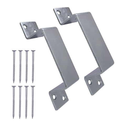 Heavy Duty 2x4 Door Barricade Brackets |1 Pair Closed Bar Holder with Screws| 2.5” Wide Closed Barricade Bracket for 2 by 4 Board