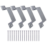 Heavy Duty 2x4 Door Barricade Brackets |1 Pair Closed Bar Holder with Screws| 2.5” Wide Closed Barricade Bracket for 2 by 4 Board