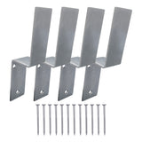 Heavy Duty 2x4 Drop Open Bar Security Door Lock Bracket Barricade Brackets with Screws fits 2x4 Boards 2 x 4 Lumber