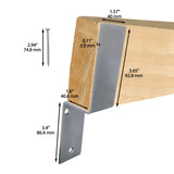 Heavy Duty 2x4 Drop Open Bar Security Door Lock Bracket Barricade Brackets with Screws fits 2x4 Boards 2 x 4 Lumber