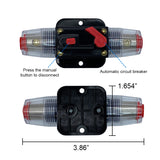 15A-150A Inline Circuit Breaker Stereo Audio Manual Reset for Auto Marine RV 20 Amp