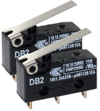 Cherry ZF Electronics Micro Switch, Hinge Lever SPDT, 10.1 A 250V - DB2CA1LB