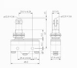 Micro Switch For Honeywell Moujen 15A 250V - BZ-2RQ18-A2, BZ-2RQ784, MJ2-1308 - Automotive Authority