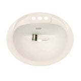 RV Camper Trailer Oval Bathroom Sink with Drain Stopper Lavatory Sink 20" x 17" - White - Automotive Authority