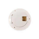 RV WHITE Electric Power Cord Large Round Cable Hatch 3.5" Cutout - Automotive Authority
