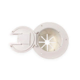 RV WHITE Electric Power Cord Large Round Cable Hatch 3.5" Cutout - Automotive Authority