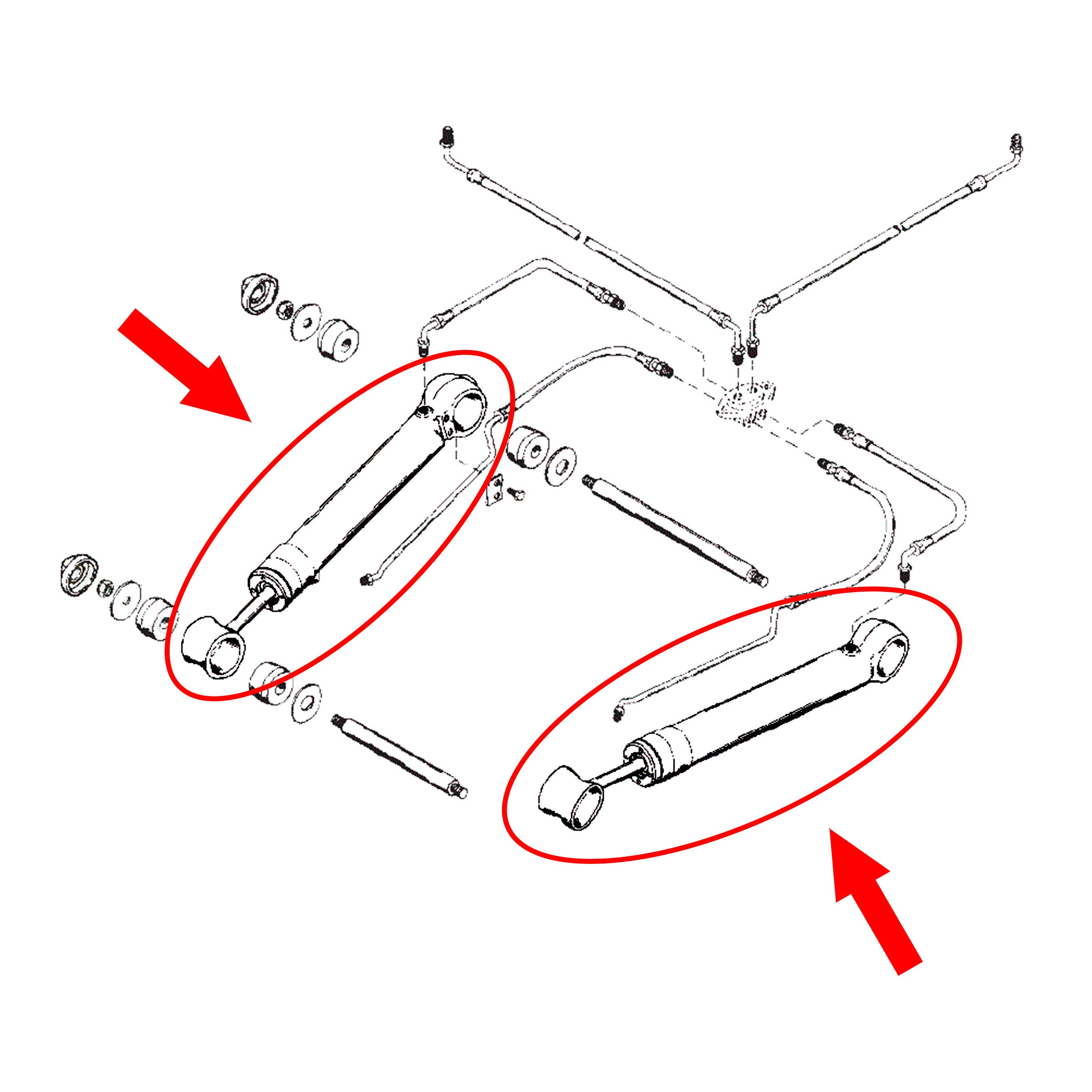 Trim Ram Cylinder Port & Starboard for MerCruiser Alpha 1
