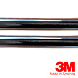 Vintage Style 5/8" Black & Chrome Side Body Trim Molding - Formed Pointed Ends - Automotive Authority