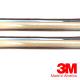 Vintage Style 5/8" Buckskin & Chrome Side Body Trim Molding - Automotive Authority