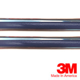 Vintage Style 5/8" Dark Blue & Chrome Side Body Trim Molding - Automotive Authority