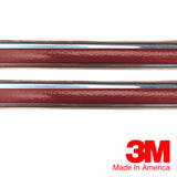 Vintage Style 5/8" Maroon & Chrome Side Body Trim Molding - Formed Pointed Ends - Automotive Authority