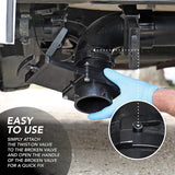 Valterra T58 Twist-On Waste Valve, Mess-Free Waste Valve for RV's, Campers, Trailers