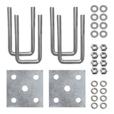 U Bolts & Plate Kit for Boat Trailer Axle Leaf Springs Galvanized Zinc, 2 1/8"W x 4 3/4"L