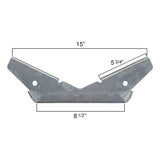 Pontoon Wing Bunk Bracket for Boat Pontoon Bolster Trailer, V Wing Bracket