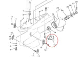 Ánodo de pestaña de ajuste de zinc para fuerabordas Yamaha 200 225 250 HP 61A-45371-00-00, 18-6119 